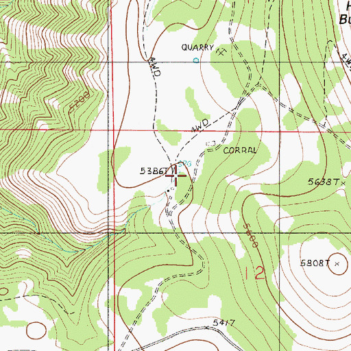 Topographic Map of Marr Flat Cow Camp, OR