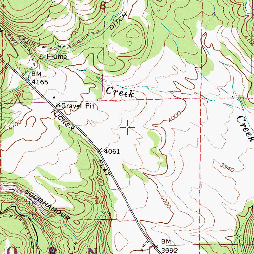 Topographic Map of Pilcher Creek Reservoir Recreation Site, OR