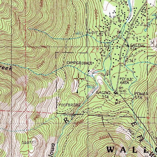 Topographic Map of Wallowa Lake Trailhead, OR