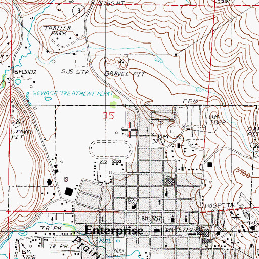 Topographic Map of Enterprise Magnetic Station, OR