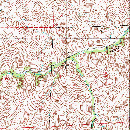 Topographic Map of Little Creek Fish Weir Recreation Site, OR