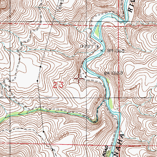 Topographic Map of Corral Creek Ranch, OR