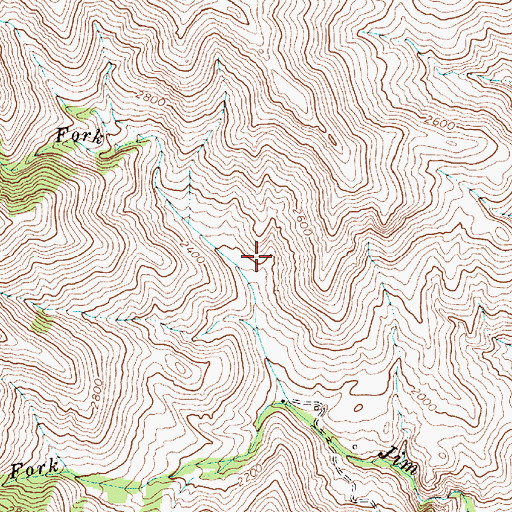 Topographic Map of Jim Creek Ranch, OR
