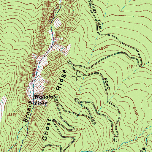 Topographic Map of Cloud Cap-Tilly Jane Historic Area, OR