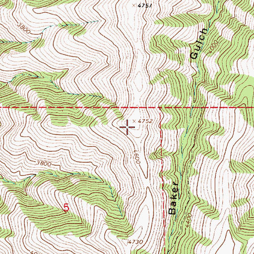 Topographic Map of Miller Ridge, OR