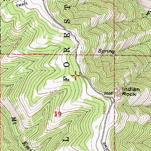 Topographic Map of Pole Creek Ridge Trailhead, OR