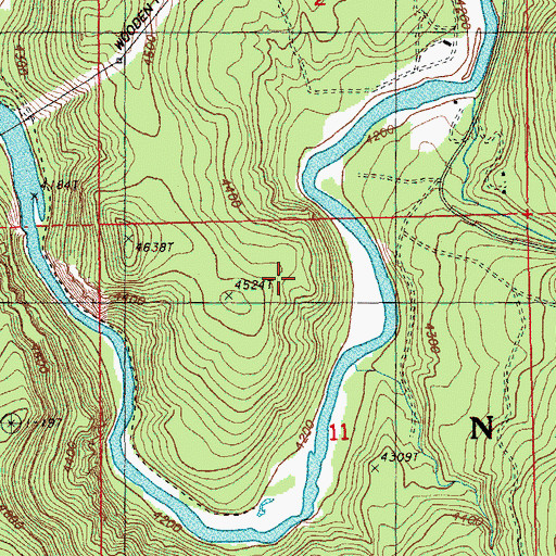 Topographic Map of Special Trust Land, OR