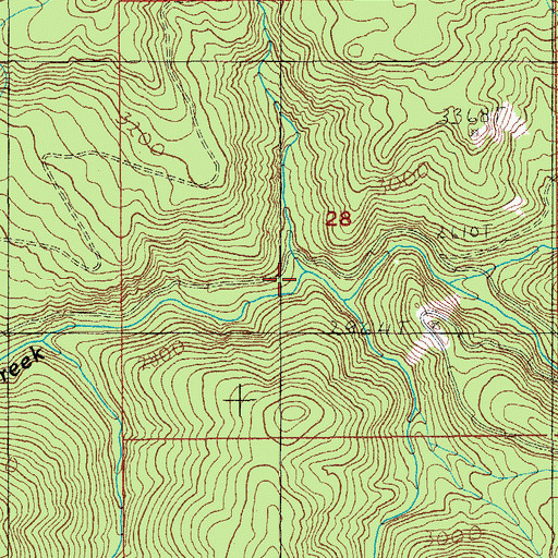 Topographic Map of Johnny Creek, OR