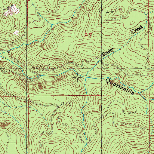 Topographic Map of Knob Creek, OR