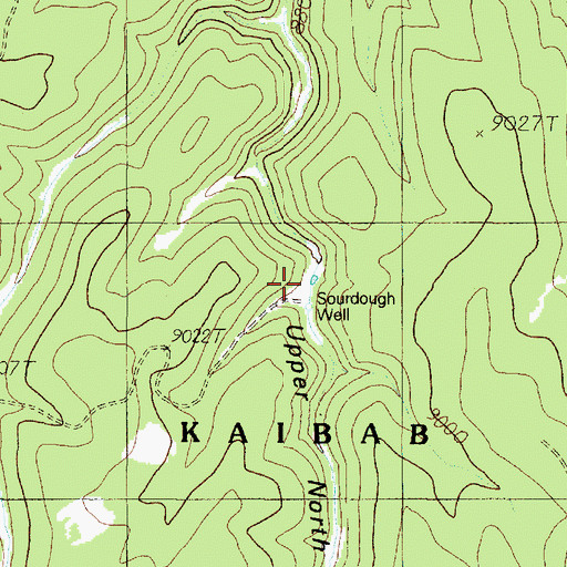 Topographic Map of Sourdough Well, AZ