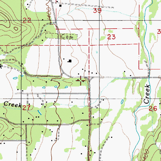 Topographic Map of Williams Forest Service Facility, OR