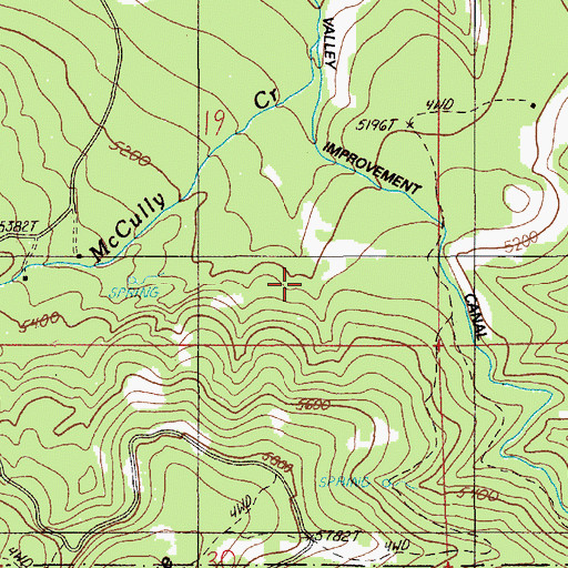 Topographic Map of Ferguson Recreation Site, OR