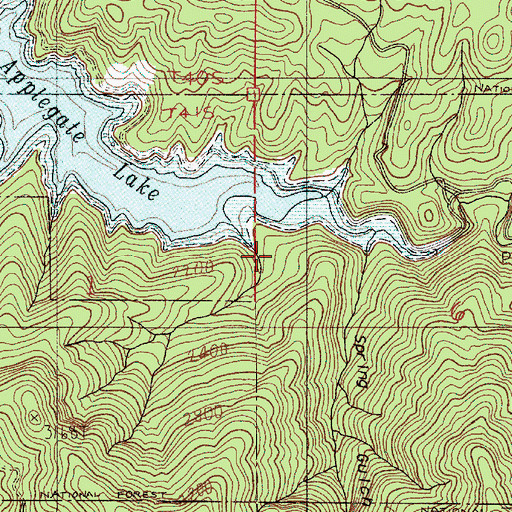 Topographic Map of Harr Point Recreation Site, OR