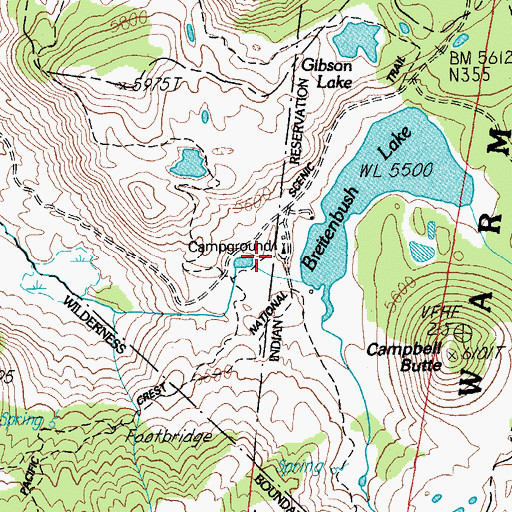 Topographic Map of Breitenbush Lake Recreation Site, OR