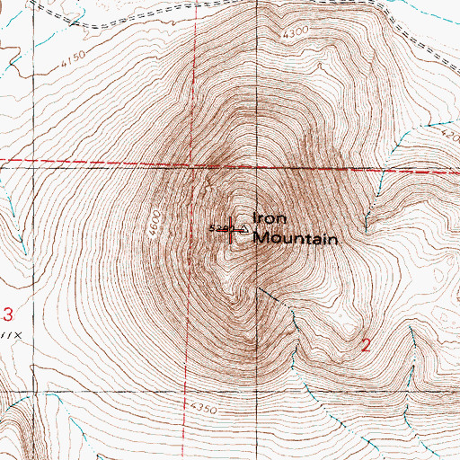 Topographic Map of Iron Mountain, OR