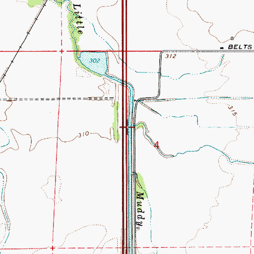Topographic Map of Pierce Creek, OR