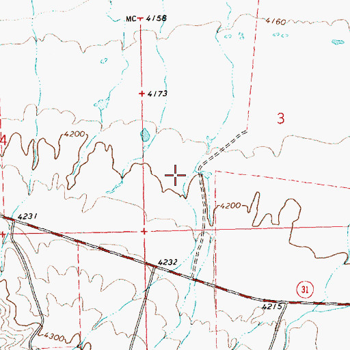 Topographic Map of Hampton Creek, OR