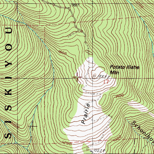 Topographic Map of Adams Prairie, OR
