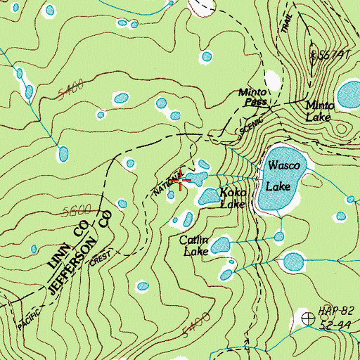 Topographic Map of Koko Lake, OR
