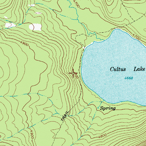 Topographic Map of West Cultus Lake Recreation Site, OR