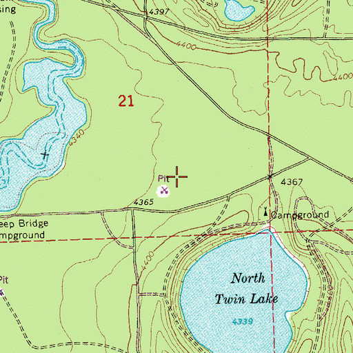 Topographic Map of South Twin Recreation Site, OR