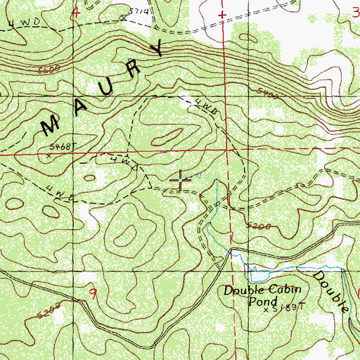 Topographic Map of Double Cabin Recreation Site, OR