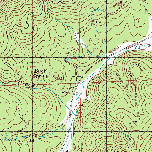 Topographic Map of Cougar Forest Camp, OR