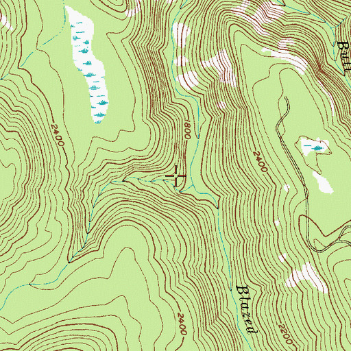 Topographic Map of County Creek, OR