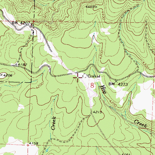 Topographic Map of Tupper Corral, OR