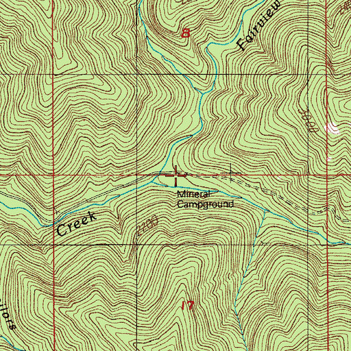 Topographic Map of Fairview Camp, OR