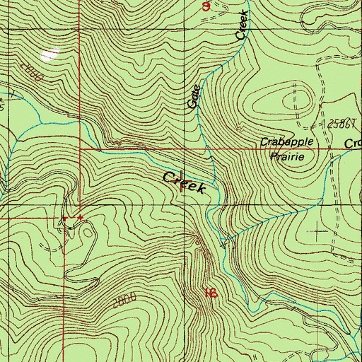 Topographic Map of Gate Creek Forest Camp, OR