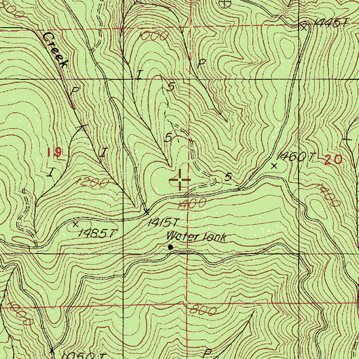 Topographic Map of Butler Ridge, OR