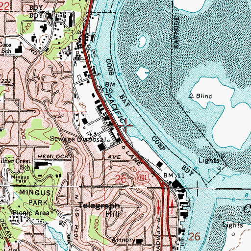 Topographic Map of Ferndale Upper Range, OR