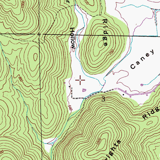 Topographic Map of Carver Hollow, AL