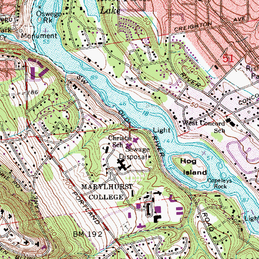 Topographic Map of Christie (historical), OR
