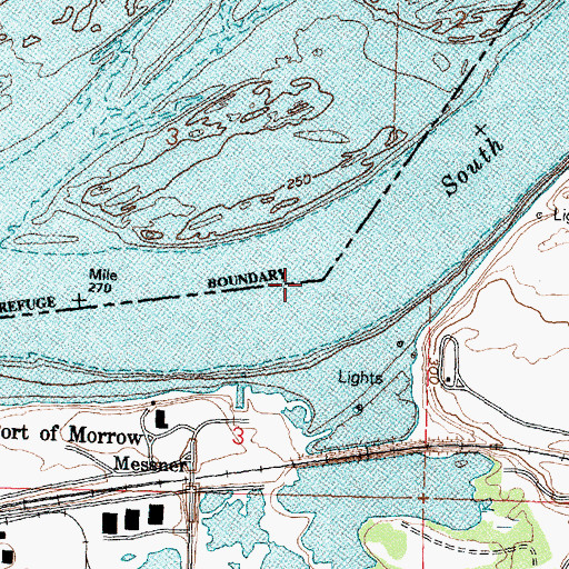 Topographic Map of Messinger Middle Range, OR