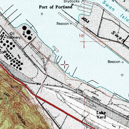 Topographic Map of Shaver Mooring, OR
