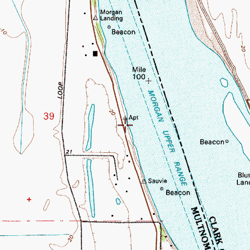Topographic Map of Morgan Channel, OR