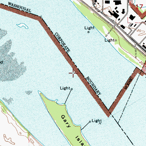 Topographic Map of Washougal Upper Range, OR