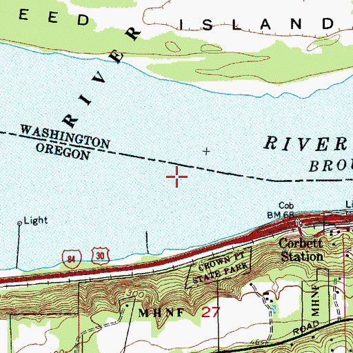 Topographic Map of Reed Island Range, OR
