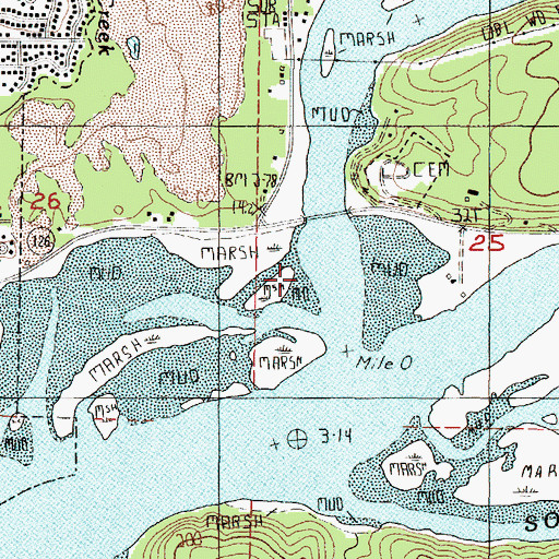 Topographic Map of North Fork Shoal, OR