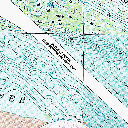 Topographic Map of Lower Desdemona Shoal, OR