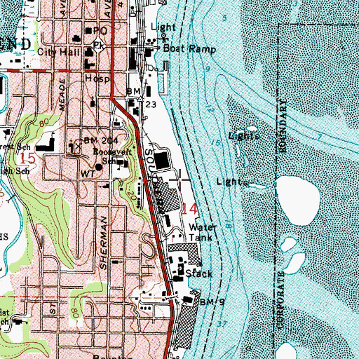 Topographic Map of North Bend Upper Range, OR