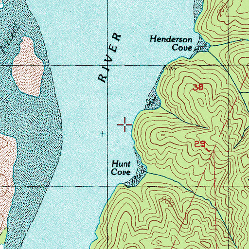 Topographic Map of Double Cove Point, OR