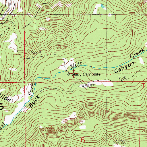 Topographic Map of Wiley Camp, OR