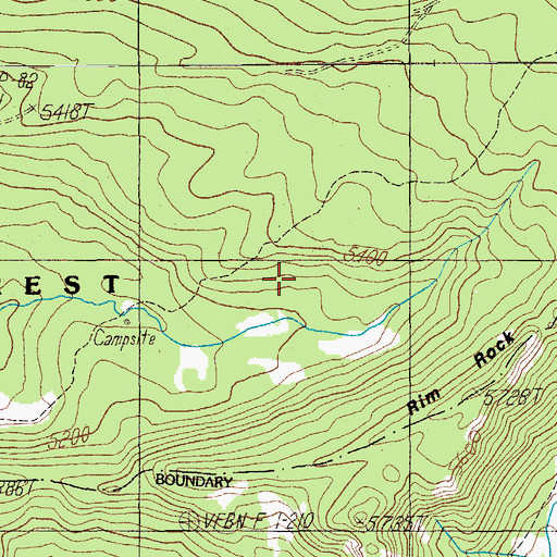 Topographic Map of Clear Creek Camp, OR