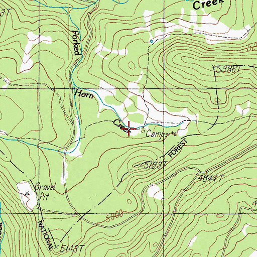 Topographic Map of Buck Camp, OR