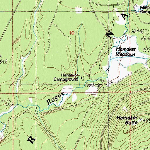 Topographic Map of Haymaker Campground, OR