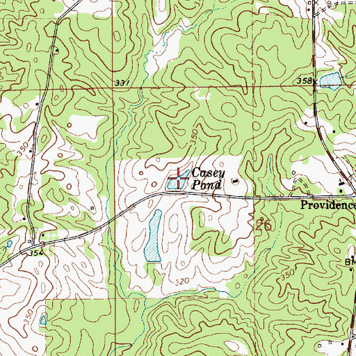 Topographic Map of Casey Pond, AL