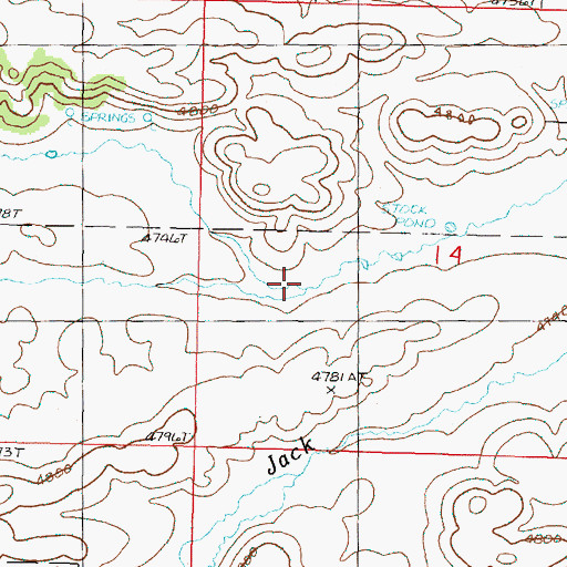 Topographic Map of South Fork Eddington Creek, OR